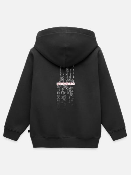 Antifascista Typo Collage rot/gradient - Kinder Premium Organic Zip Hoodie - Schwarz