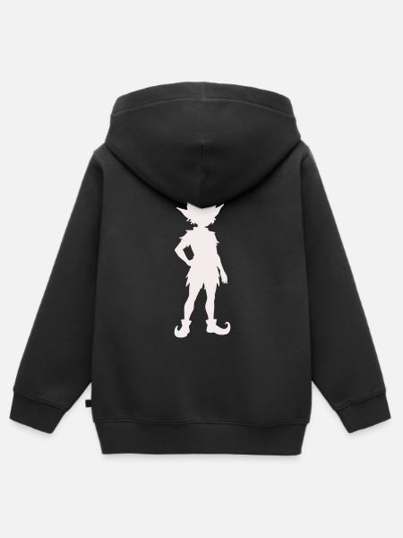 elfe- - Kinder Premium Organic Zip Hoodie - Schwarz
