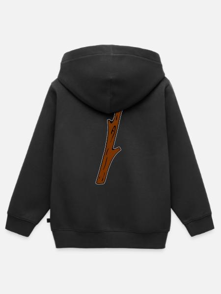 Ast - Kinder Premium Organic Zip Hoodie - Schwarz