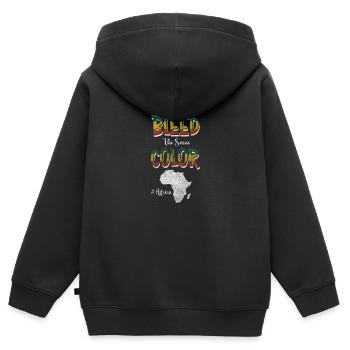 Kultur Kontinent Abenteuer Reise - Kinder Premium Organic Zip Hoodie - Schwarz - Hinten - AI Model Kid Male (0cm)
