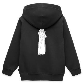 Christian Christianity Granny - Kids Premium Organic Zip-up Hoodie - black - Back - AI Model Kid Male (0cm)