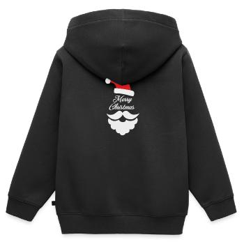 XMAS SANTA - Sweat Premium à capuche zippé enfant bio - noir - Dos - AI Model Kid Male (0cm)