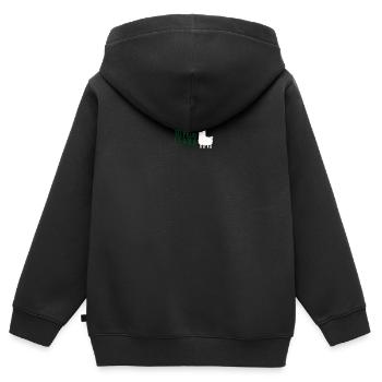 Kein Prob Lama Spanisches Lama - Kinder Premium Organic Zip Hoodie - Schwarz - Hinten - AI Model Kid Male (0cm)
