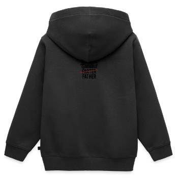 Cadeaux pour la fête des pères Les meilleurs mondes plus loin - Sweat Premium à capuche zippé enfant bio - noir - Dos - AI Model Kid Male (0cm)