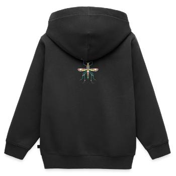 Insektarium Insektenkunst Mücken Illustration - Kinder Premium Organic Zip Hoodie - Schwarz - Hinten - AI Model Kid Male (0cm)