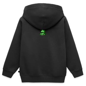 Théoriste du complot All Seeing Eye Illuminati - Sweat Premium à capuche zippé enfant bio - noir - Dos - AI Model Kid Male (0cm)