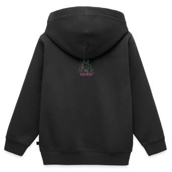 Jésus Sainte Fumées Chrétienne - Sweat Premium à capuche zippé enfant bio - noir - Dos - AI Model Kid Male (0cm)