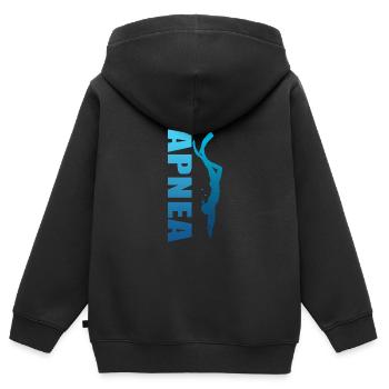 Apnoe Freitaucher Sporttaucher Taucher - Kinder Premium Organic Zip Hoodie - Schwarz - Hinten - AI Model Kid Male (0cm)