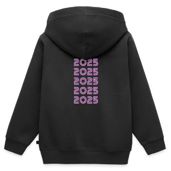 Style 2025 - Sweat Premium à capuche zippé enfant bio - noir - Dos - AI Model Kid Male (0cm)
