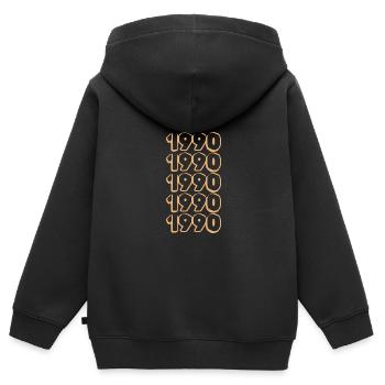 Year of birth 1990 - Kids Premium Organic Zip-up Hoodie - black - Back - AI Model Kid Male (0cm)