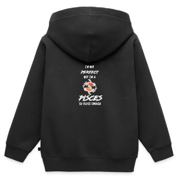 Sternzeichen Fische - Kinder Premium Organic Zip Hoodie - Schwarz - Hinten - AI Model Kid Male (0cm)