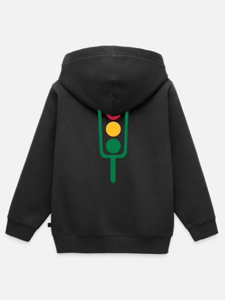 Ampel - Kinder Premium Organic Zip Hoodie - Schwarz