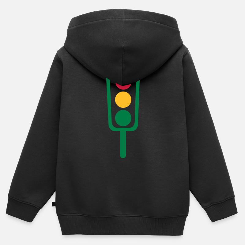Ampel - Kinder Premium Organic Zip Hoodie - Schwarz