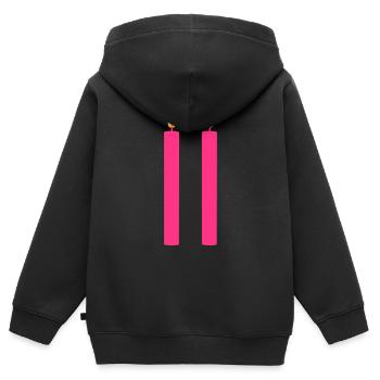 2 Kerzen //zwei //zweiter Geburtstag //zweites Mal - Kinder Premium Organic Zip Hoodie - Schwarz - Hinten - AI Model Kid Male (0cm)