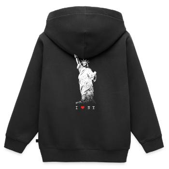 I Love NY New York Freiheitsstatue USA Skyline NYC - Kinder Premium Organic Zip Hoodie - Schwarz - Hinten - AI Model Kid Male (0cm)