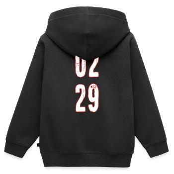 Leap Year Birthday, February 29 - Kids Premium Organic Zip-up Hoodie - black - Back - AI Model Kid Male (0cm)