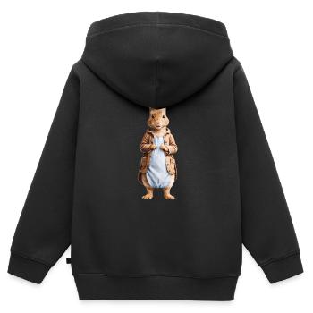 Cute bunny brown 15 - Kids Premium Organic Zip-up Hoodie - black - Back - AI Model Kid Male (0cm)