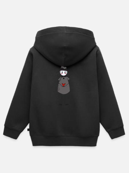 verliebte Hexe - Kinder Premium Organic Zip Hoodie - Schwarz