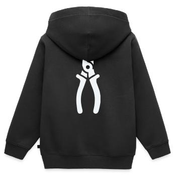 Werkzeug Zange - Kinder Premium Organic Zip Hoodie - Schwarz - Hinten - AI Model Kid Male (0cm)