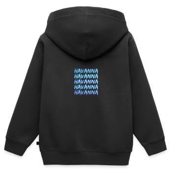 Reise Havanna - Kinder Premium Organic Zip Hoodie - Schwarz - Hinten - AI Model Kid Male (0cm)