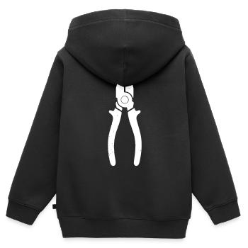 Pinces combinées Pinces Artisanat d’outils - Sweat Premium à capuche zippé enfant bio - noir - Dos - AI Model Kid Male (0cm)