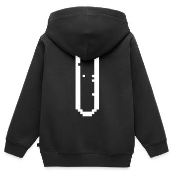 Stäbchenbakterie Pixel Icon - Kinder Premium Organic Zip Hoodie - Schwarz - Hinten - AI Model Kid Male (0cm)