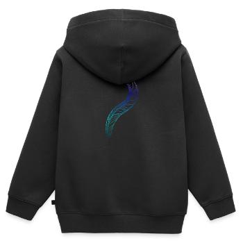 Source - Sweat Premium à capuche zippé enfant bio - noir - Dos - AI Model Kid Male (0cm)