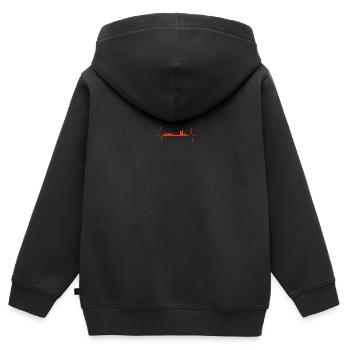 Battement de cœur de Magdebourg - Sweat Premium à capuche zippé enfant bio - noir - Dos - AI Model Kid Male (0cm)