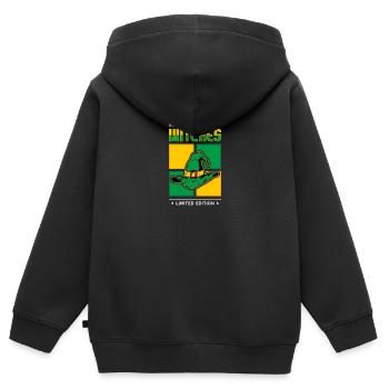 Sorcières - Sweat Premium à capuche zippé enfant bio - noir - Dos - AI Model Kid Male (0cm)