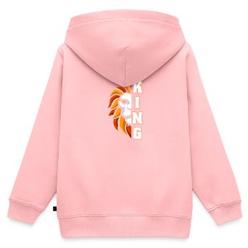 Sei König - Kinder Premium Organic Zip Hoodie - Rosa - Hinten - AI Model Kid Female (0cm)