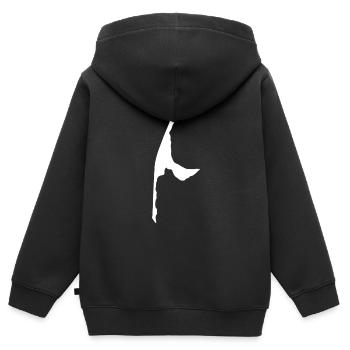 Sylt - Kinder Premium Organic Zip Hoodie - Schwarz - Hinten - AI Model Kid Male (0cm)
