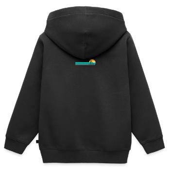 Stand up vintage Stand up Fahrer und Board Paddler - Kinder Premium Organic Zip Hoodie - Schwarz - Hinten - AI Model Kid Male (0cm)