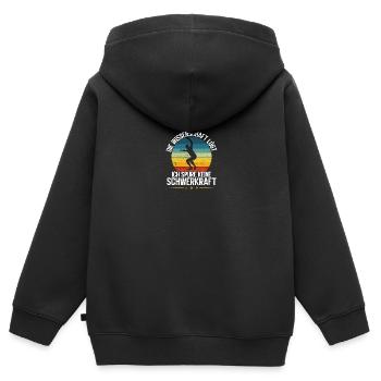 Slackline sans arbre Accessoires Slackline Slackliner - Sweat Premium à capuche zippé enfant bio - noir - Dos - AI Model Kid Male (0cm)