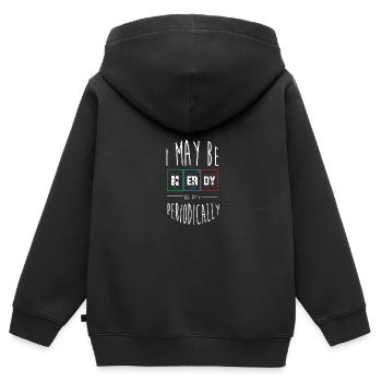 Tableau périodique - Sweat Premium à capuche zippé enfant bio - noir - Dos - AI Model Kid Male (0cm)