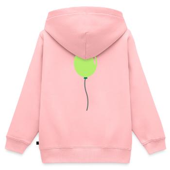 Ballon - Kinder Premium Organic Zip Hoodie - Rosa - Hinten - AI Model Kid Female (0cm)