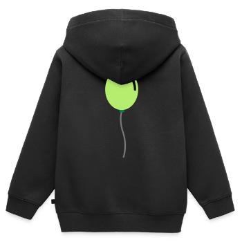 Ballon - Kinder Premium Organic Zip Hoodie - Schwarz - Hinten - AI Model Kid Male (0cm)
