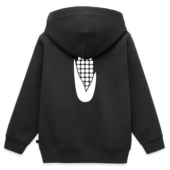 Mais - Kinder Premium Organic Zip Hoodie - Schwarz - Hinten - AI Model Kid Male (0cm)