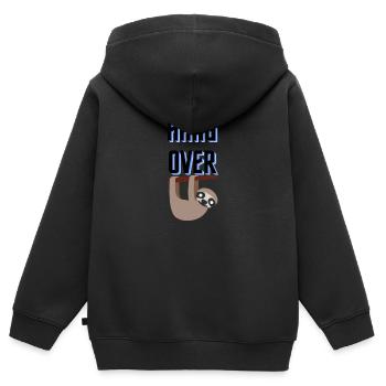 Hang Over - Kinder Premium Organic Zip Hoodie - Schwarz - Hinten - AI Model Kid Male (0cm)