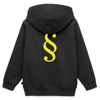 Droit Avocat Paragraphe Avocat Cour Droit - Sweat Premium à capuche zippé enfant bio - noir - Dos - AI Model Kid Male (0cm)