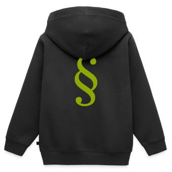 Droit Avocat Paragraphe Avocat Cour Droit - Sweat Premium à capuche zippé enfant bio - noir - Dos - AI Model Kid Male (0cm)
