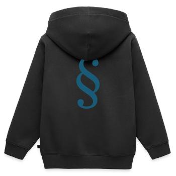 Droit Avocat Paragraphe Avocat Cour Droit - Sweat Premium à capuche zippé enfant bio - noir - Dos - AI Model Kid Male (0cm)