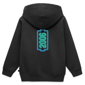 Das Jahr 2006 - Kinder Premium Organic Zip Hoodie - Schwarz - Hinten - AI Model Kid Male (0cm)