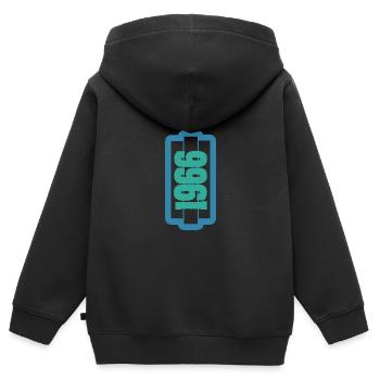 Jahr 1966 - Kinder Premium Organic Zip Hoodie - Schwarz - Hinten - AI Model Kid Male (0cm)