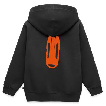 Lifeguard buoy - Kinder Premium Organic Zip Hoodie - Schwarz - Hinten - AI Model Kid Male (0cm)