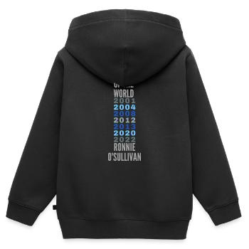 Ronnie O'sullivan World Titles - Kids Premium Organic Zip-up Hoodie - black - Back - AI Model Kid Male (0cm)