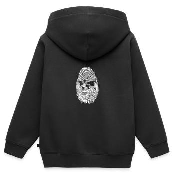Internet one world - Sweat Premium à capuche zippé enfant bio - noir - Dos - AI Model Kid Male (0cm)