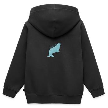 Meerestiere - Kinder Premium Organic Zip Hoodie - Schwarz - Hinten - AI Model Kid Male (0cm)