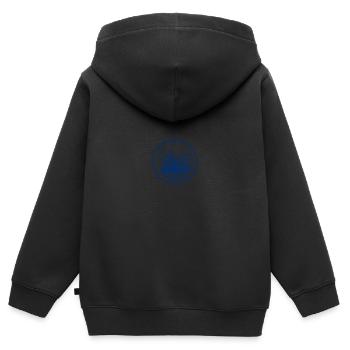 Wassersport - Kinder Premium Organic Zip Hoodie - Schwarz - Hinten - AI Model Kid Male (0cm)