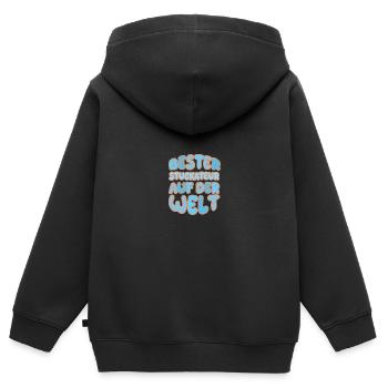 Berufung Stuckateur - Kinder Premium Organic Zip Hoodie - Schwarz - Hinten - AI Model Kid Male (0cm)
