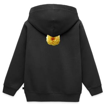 Fleur Jaune Rose Fleur Unique Fleur Jaune Jardin - Sweat Premium à capuche zippé enfant bio - noir - Dos - AI Model Kid Male (0cm)